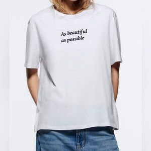 Zara printed  t-shirt size M - brand new and unworn!